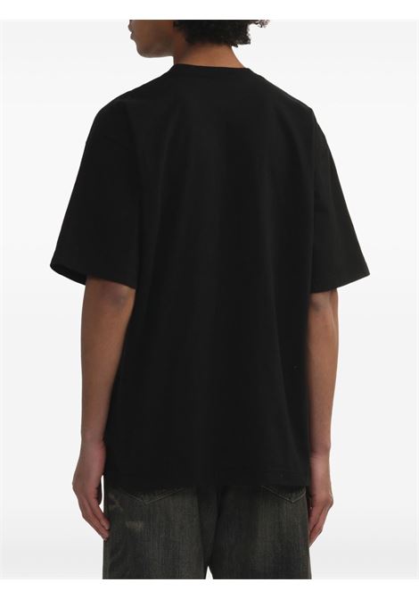 T-shirt n jersey con stampa in nero Yohji yamamoto - uomo Yohji Yamamoto | HPT899962